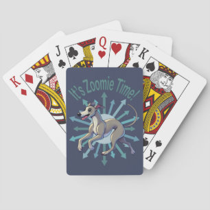 Es ist Zoomie Time Greyhound Spielkarten