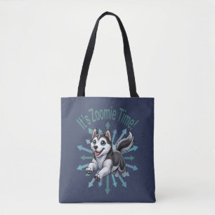 Es ist Zoomie Time Husky Tasche