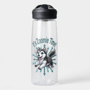Es ist Zoomie Time Husky Trinkflasche