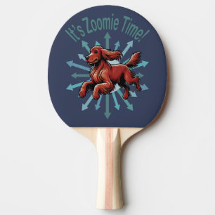 Es ist Zoomie Time Irish Setter Tischtennis Schläger