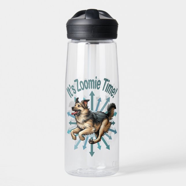 Es ist Zoomie Time Large Mutt Trinkflasche (Vorne)