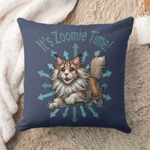 Es ist Zoomie Time Maine Coon Cat Kissen