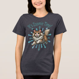 Es ist Zoomie Time Maine Coon Cat Tri-Blend Shirt