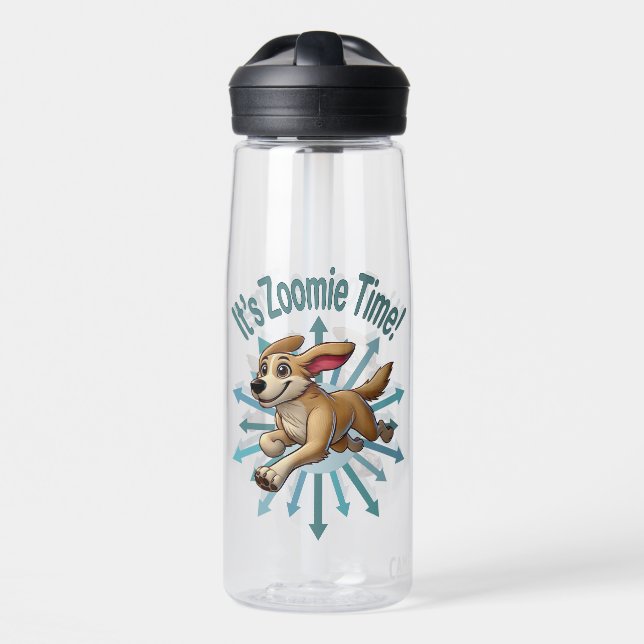 Es ist Zoomie Time Medium als Mutt Trinkflasche (Vorne)
