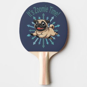 Es ist Zoomie Time Mops Tischtennis Schläger