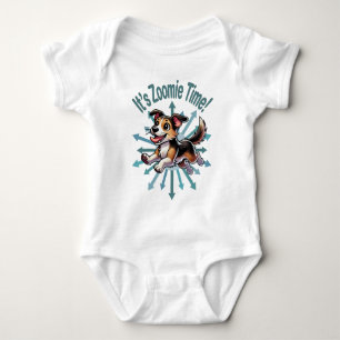 Es ist Zoomie Time Mutt Baby Strampler