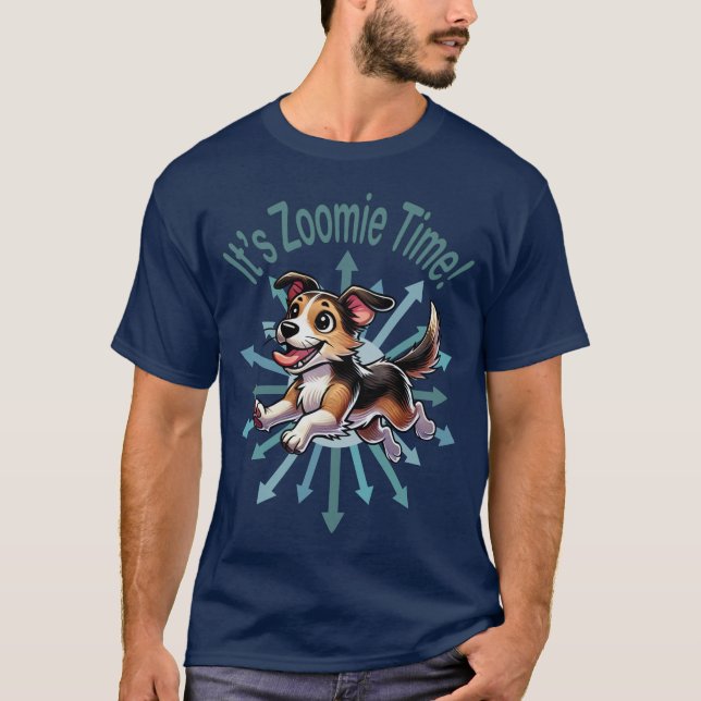 Es ist Zoomie Time Mutt T-Shirt (Vorderseite)