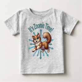 Es ist Zoomie Time Niedlich Brown & White Cat Baby T-shirt