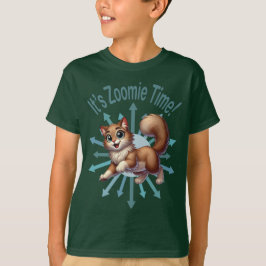 Es ist Zoomie Time Niedlich Brown & White Cat T-Shirt