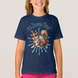 Es ist Zoomie Time Niedlich Brown & White Cat T-Shirt