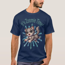 Es ist Zoomie Time Niedlich Gray & White Cat