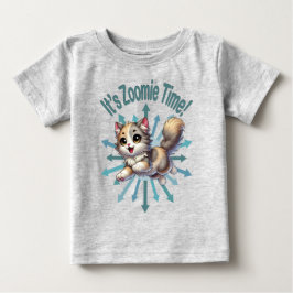 Es ist Zoomie Time Niedlich Tricolor Cat Baby T-shirt