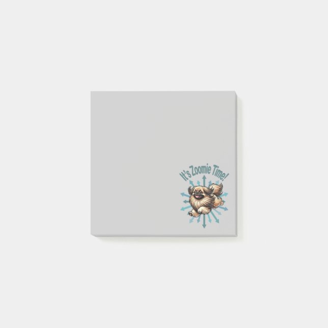 Es ist Zoomie Time Pekingese Post-it Klebezettel (Vorderseite)