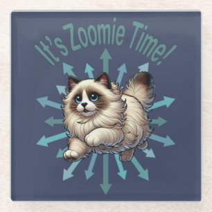 Es ist Zoomie Time Ragdoll Cat Glasuntersetzer