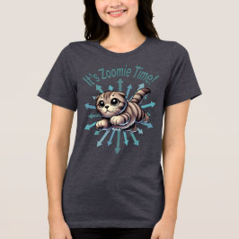 Es ist Zoomie Time Scottish Fold Cat Tri-Blend Shirt