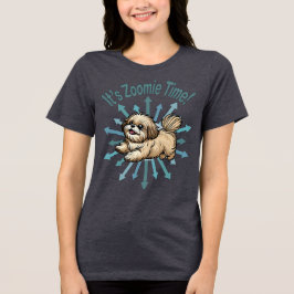 Es ist Zoomie Time Shih Tzu Tri-Blend Shirt