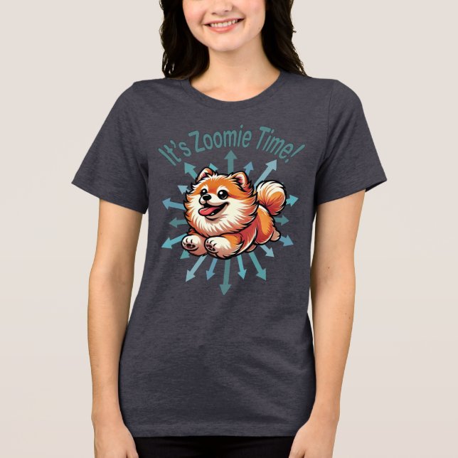 Es ist Zoomie Time Spitz Tri-Blend Shirt (Vorderseite)