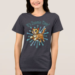 Es ist Zoomie Time Tiger Cat Tri-Blend Shirt