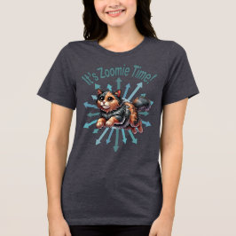 Es ist Zoomie Time Tortoise Muschel Cat Tri-Blend Shirt