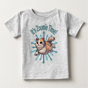 Es ist Zoomie Time Verdünnte Schildpatt Katze Baby T-shirt