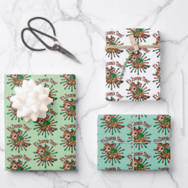"Es ist Zoomie Time! Weihnachtsmann Geschenkpapier Set