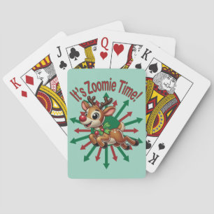 "Es ist Zoomie Time! Weihnachtsmann Spielkarten