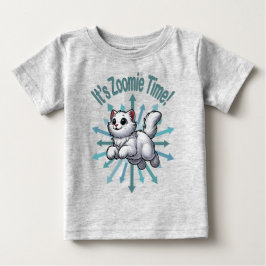Es ist Zoomie Time White Cat Baby T-shirt