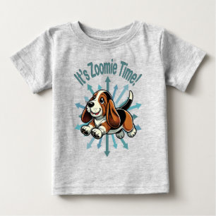 Es ist Zoomie-Zeit Basset Hound Baby T-shirt