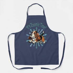 Es ist Zoomie-Zeit Basset Hound Schürze
