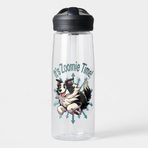 Es ist Zoomie-Zeit Border Collie Trinkflasche