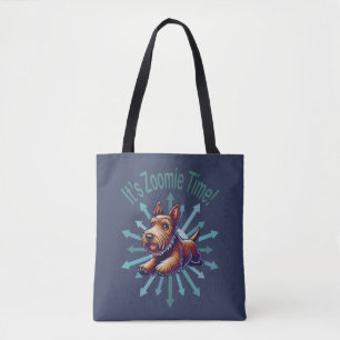 Es ist Zoomie Zeit Brown Scotty Tasche