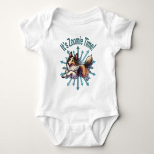 Es ist Zoomie Zeit Collie Baby Strampler