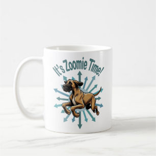 Es ist Zoomie-Zeit Deutsche Dogge Kaffeetasse