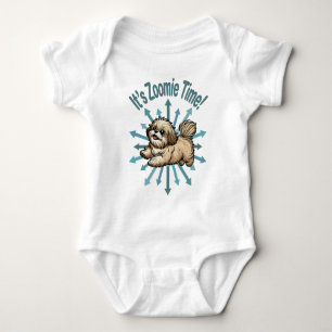 Es ist Zoomie Zeit Shih Tzu Baby Strampler