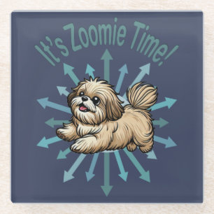 Es ist Zoomie Zeit Shih Tzu Glasuntersetzer