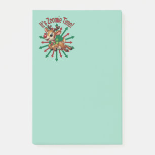 "Es ist Zoomie-Zeit! Weihnachts-Rentiere Post-it Klebezettel