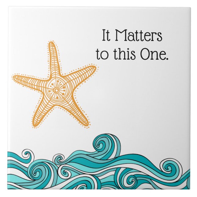 Es ist zu diesem einem Starfish von Bedeutung Fliese (Vorderseite)