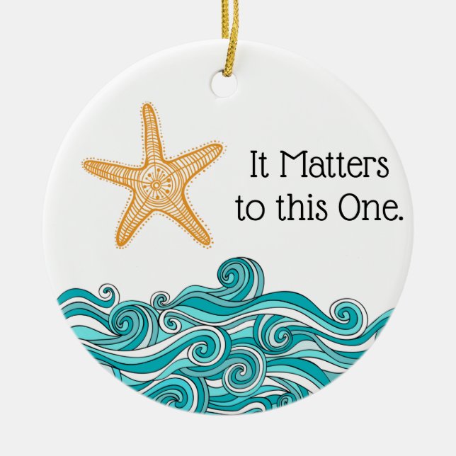 Es ist zu diesem einem Starfish von Bedeutung Keramikornament (Vorne)