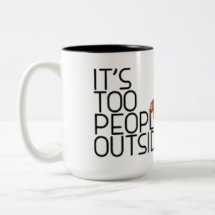 Es ist zu Leute außerhalb des sonnigen Kaffees Lov Zweifarbige Tasse