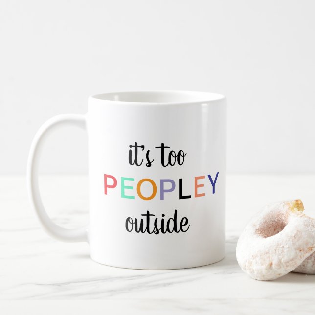 Es ist zu menschliche Tasse, lustiges Geschenk, lu Kaffeetasse (Mit Donut)
