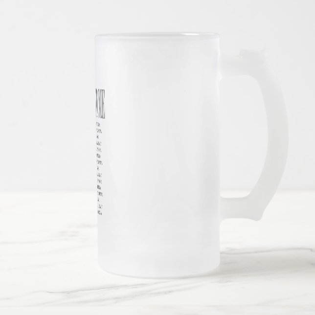 Es ist zu mir mattiertes Bier-Glas griechisch Mattglas Bierglas (Rechts)