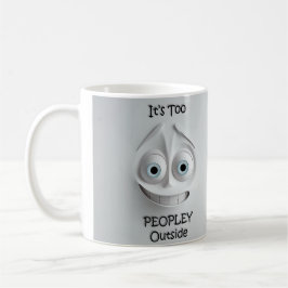 Es ist zu peopley draußen Sarkastisches Gesicht 3D Kaffeetasse