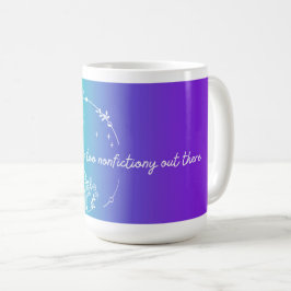 Es ist zu unliterarisch da draußen Buch-Mug, Blau Kaffeetasse