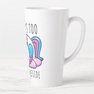 Es ist zu viele Leute außerhalb Unicorn Introverti Milchtasse