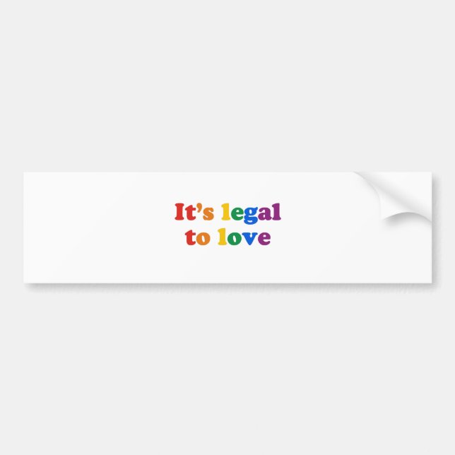 Es ist zur Liebe legal Autoaufkleber (Vorne)