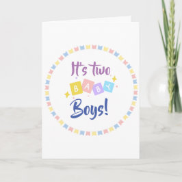 Es ist zwei Baby Boys Blue Party Ankündigung zur G