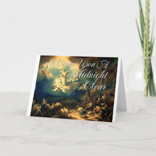 Es kam am klaren Mitternacht Weihnachtskarte  Feiertagskarte