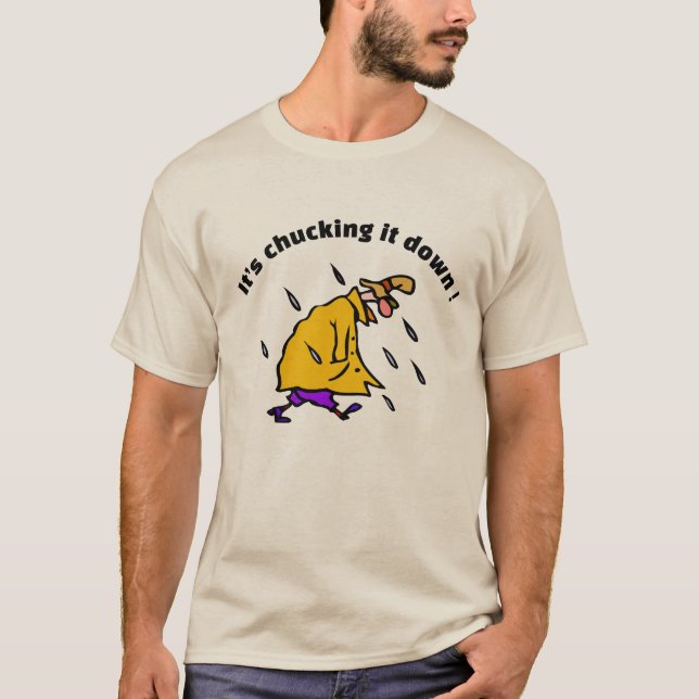 Es kauert es ab, regnet T - Shirt (Vorderseite)