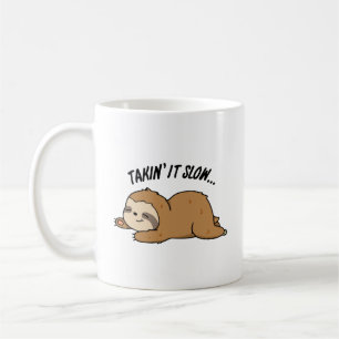 Es langsam Funny Sloth Puff nehmen Kaffeetasse