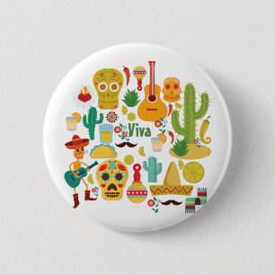 es lebe mexiko button